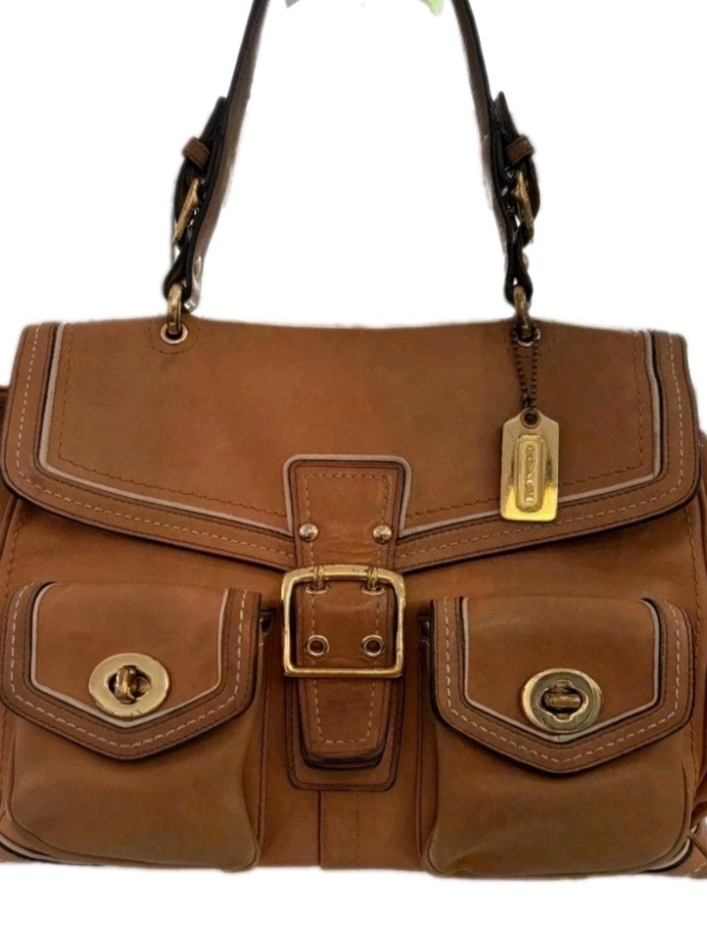 RARE Vintage Coach Daphne Leather Top Handle Satchel Bag